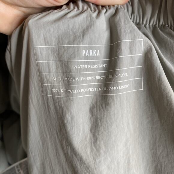 Gap Hooded Oversized Parka Jacket Mens XL Silver - Picture 8 of 11